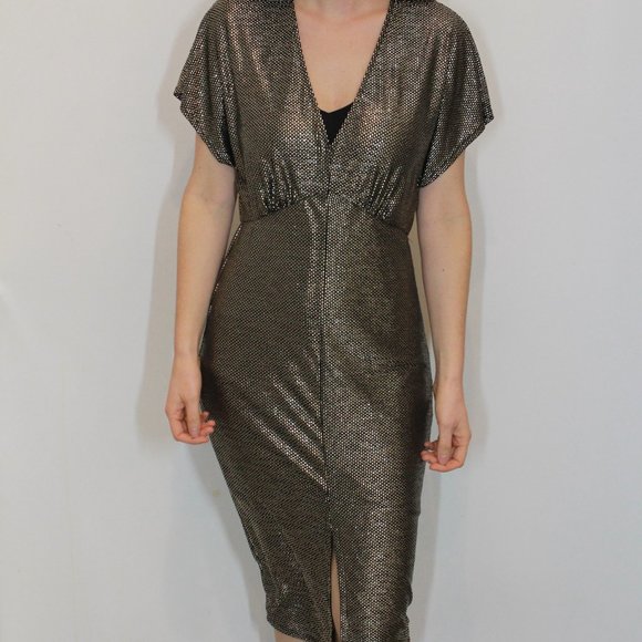 LUSH Sparkle V-Neck Dress - Medium - Picture 7 of 13